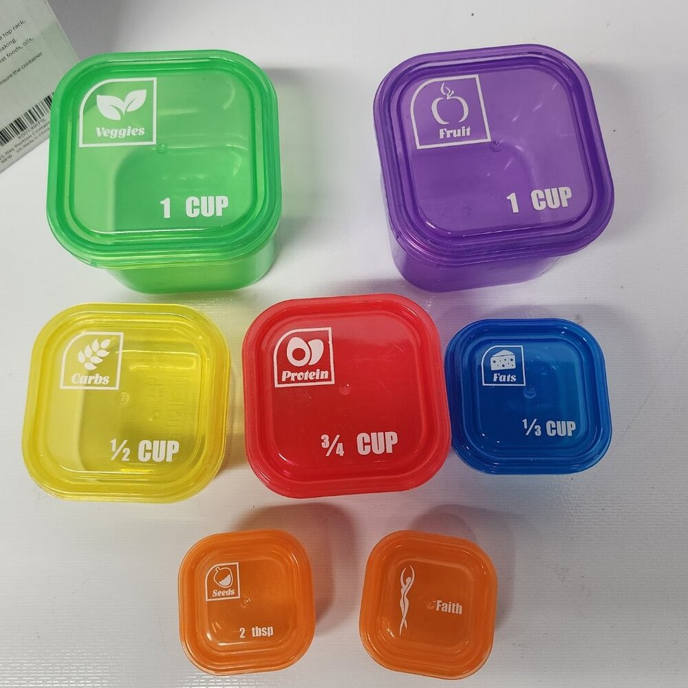 Portion Control Containers New In Box Go And Well Set Of 7 Containers With Lids